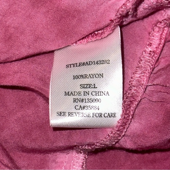 Altar’d State Spaghetti Strap Bohemian Style Dress Swim Cover Up Large Raspberry - Picture 10 of 11